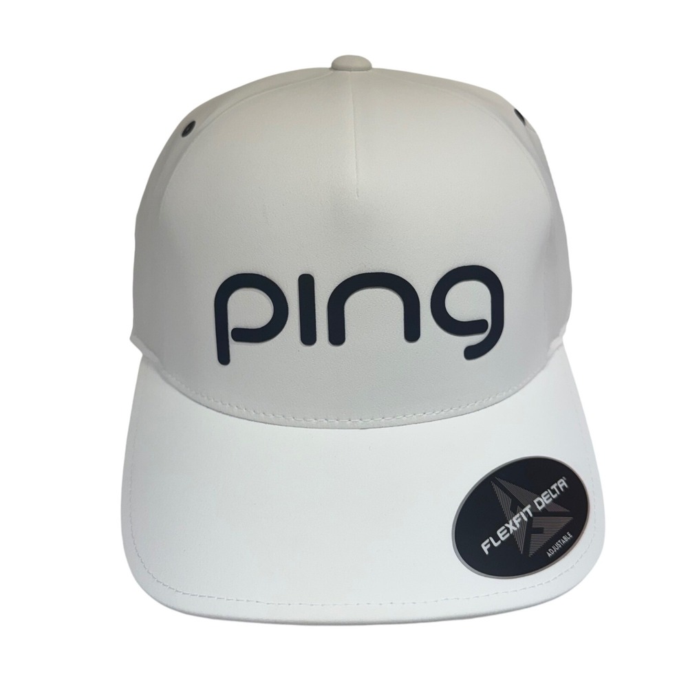 NEW PING W Performance Cap Womens OS White New Flexfit Delta Golf Hat‎ 37965-01
